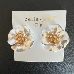 Bella Jack Flower Clip-On Earrings
